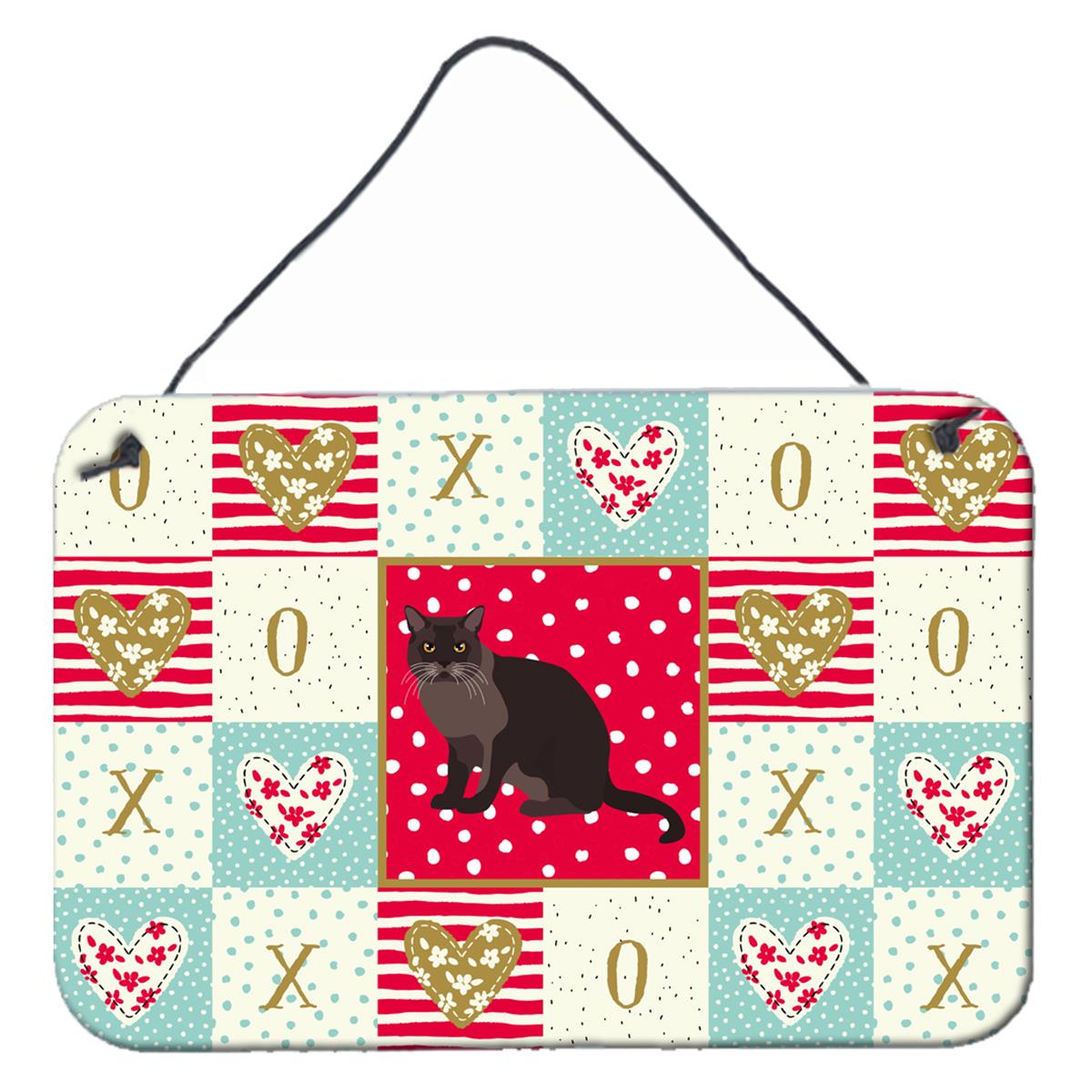 CK5761DS812 8 x 12 in. European Burmese Cat Love Wall or Door Hanging Prints