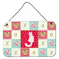 CK5801DS812 8 x 12 in. Turkish Angora Cat Love Wall or Door Hanging Prints