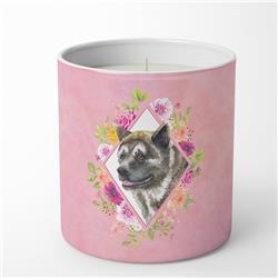 10 oz Akita Pink Flowers Decorative Soy Candle