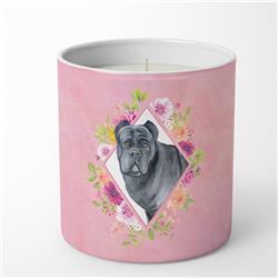 10 oz Cane Corso Pink Flowers Decorative Soy Candle