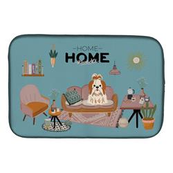14 x 21 in. Red White Shih Tzu Sweet Home Dish Drying Mat