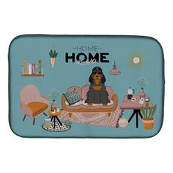 14 x 21 in. Black Tan Cocker Spaniel Sweet Home Dish Drying Mat