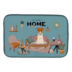 14 x 21 in. Wire Fox Terrier Sweet Home Dish Drying Mat