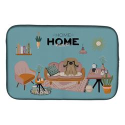 14 x 21 in. Tan Pekingese Sweet Home Dish Drying Mat