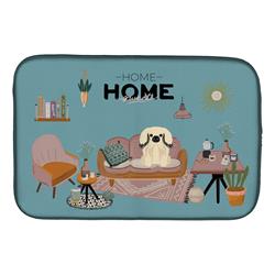 14 x 21 in. Cream Pekingese Sweet Home Dish Drying Mat