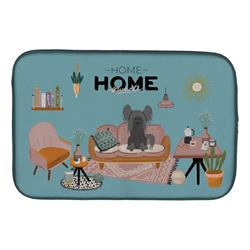 14 x 21 in. Black Chinese Crested Sweet Home Dish Drying Mat