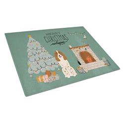Russian Spaniel Christmas Everyone Glass Cutting Board - Large