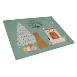 Dogue De Bourdeaux Christmas Everyone Glass Cutting Board - Large