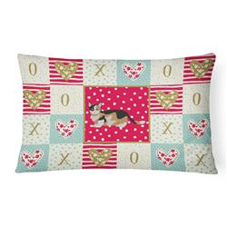 12 x 3 x 16 in. Munchkin Cat Love Canvas Fabric Decorative Pillow