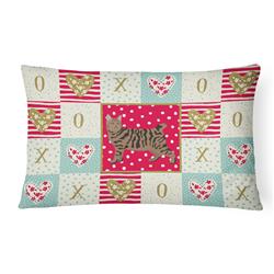 12 x 3 x 16 in. Pixie Bob No.3 Cat Love Canvas Fabric Decorative Pillow