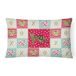 Picture of Carolines Treasures CK5700PW1216 12 x 3 x 16 in. Scottish Straight No.2 Cat Love Canvas Fabric Decorative Pillow
