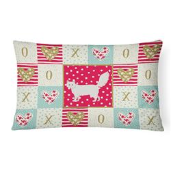 Picture of Carolines Treasures CK5726PW1216 12 x 3 x 16 in. Turkish Angora Cat Love Canvas Fabric Decorative Pillow
