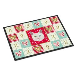 CK5123JMAT 24 x 36 in. Khao Manee Cat Love Indoor or Outdoor Mat