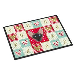 CK5141JMAT 24 x 36 in. Oriental Bicolor Cat Love Indoor or Outdoor Mat
