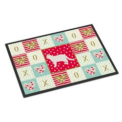 Picture of Carolines Treasures CK5682MAT 18 x 27 in. Poodle Cat No.2 Cat Love Indoor or Outdoor Mat
