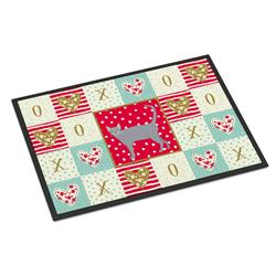 Picture of Carolines Treasures CK5689MAT 18 x 27 in. Russian Blue No.1 Cat Love Indoor or Outdoor Mat