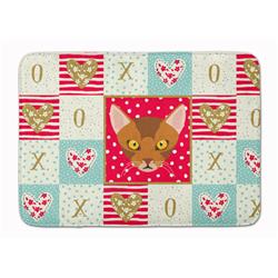19 x 27 in. Abyssinian Cat Love Machine Washable Memory Foam Mat