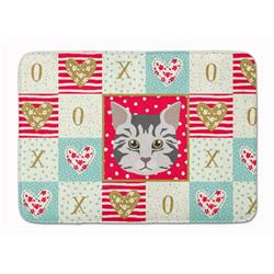 19 x 27 in. American Bobtail Cat Love Machine Washable Memory Foam Mat