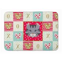19 x 27 in. American Curl Cat Love Machine Washable Memory Foam Mat