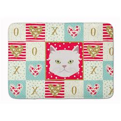 19 x 27 in. Asian Semi Longhaired Cat Love Machine Washable Memory Foam Mat