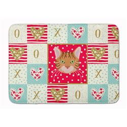 19 x 27 in. Bengal Cat Love Machine Washable Memory Foam Mat