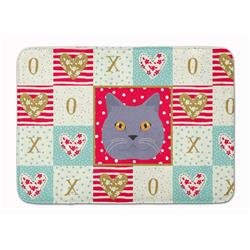 19 x 27 in. British Shorthair Cat Love Machine Washable Memory Foam Mat