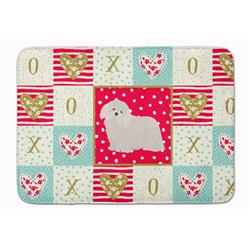 19 x 27 in. Coton De Tulear No.2 Love Machine Washable Memory Foam Mat