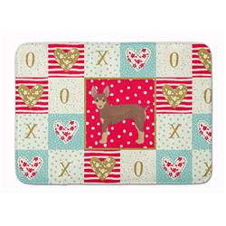 19 x 27 in. Miniature Fox Terrier Love Machine Washable Memory Foam Mat