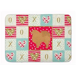 19 x 27 in. Pomeranian No.1 Love Machine Washable Memory Foam Mat
