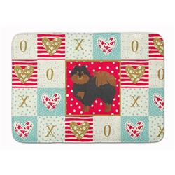 19 x 27 in. Pomeranian No.2 Love Machine Washable Memory Foam Mat
