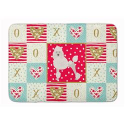 19 x 27 in. Poodle Love Machine Washable Memory Foam Mat