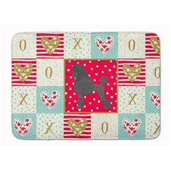 19 x 27 in. Standard Poodle Love Machine Washable Memory Foam Mat