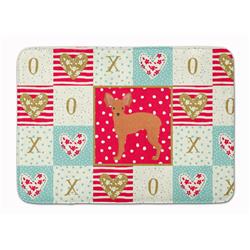 19 x 27 in. Russian Tor Terrier No.2 Love Machine Washable Memory Foam Mat