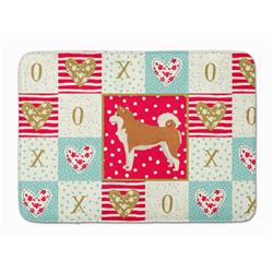 19 x 27 in. Akita Love Machine Washable Memory Foam Mat