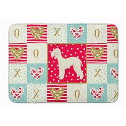 19 x 27 in. Bedlington Terrier Love Machine Washable Memory Foam Mat