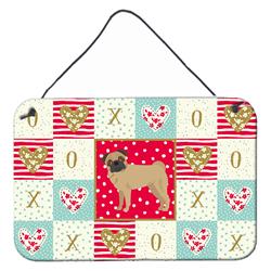 8 x 12 in. Pug Love Wall or Door Hanging Prints