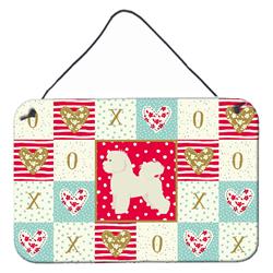 8 x 12 in. Bichon Frise Love Wall or Door Hanging Prints