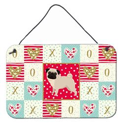 8 x 12 in. Pug Love Wall or Door Hanging Prints