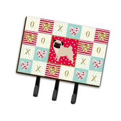 6 x 2 x 9 in. Pug Love Leash or Key Holder