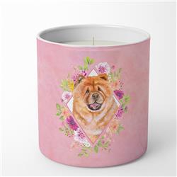 10 oz Chow Chow No.1 Pink Flowers Decorative Soy Candle