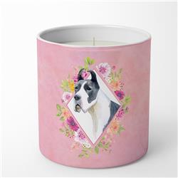 10 oz Great Dane Pink Flowers Decorative Soy Candle