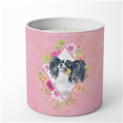 10 oz Papillon Pink Flowers Decorative Soy Candle