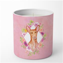 10 oz Pharaoh Hound Pink Flowers Decorative Soy Candle