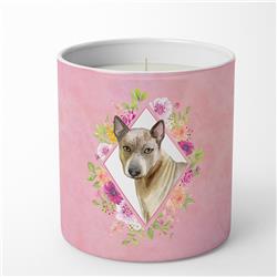 10 oz Thai Ridgeback Pink Flowers Decorative Soy Candle