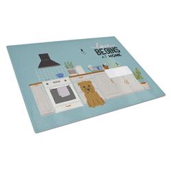 Tan Glen of Imal Kitchen Scene Glass Cutting Board - Large