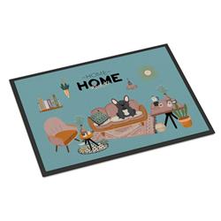 CK7859MAT 18 x 27 in. Black French Bulldog Sweet Home Indoor or Outdoor Mat
