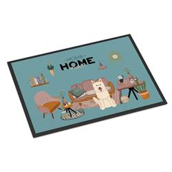CK7890MAT 18 x 27 in. White German Shepherd Sweet Home Indoor or Outdoor Mat