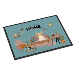 CK7922MAT 18 x 27 in. Sable White Papillon Sweet Home Indoor or Outdoor Mat