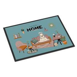 CK7930MAT 18 x 27 in. Silver White Shih Tzu Sweet Home Indoor or Outdoor Mat