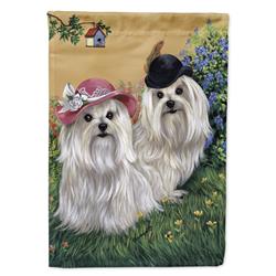 28 x 0.01 x 40 in. Maltese Mr & Mrs Canvas House Flag
